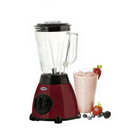 LICUADORA METÁLICA CON VASO DE VIDRIO UMCO (color rojo)